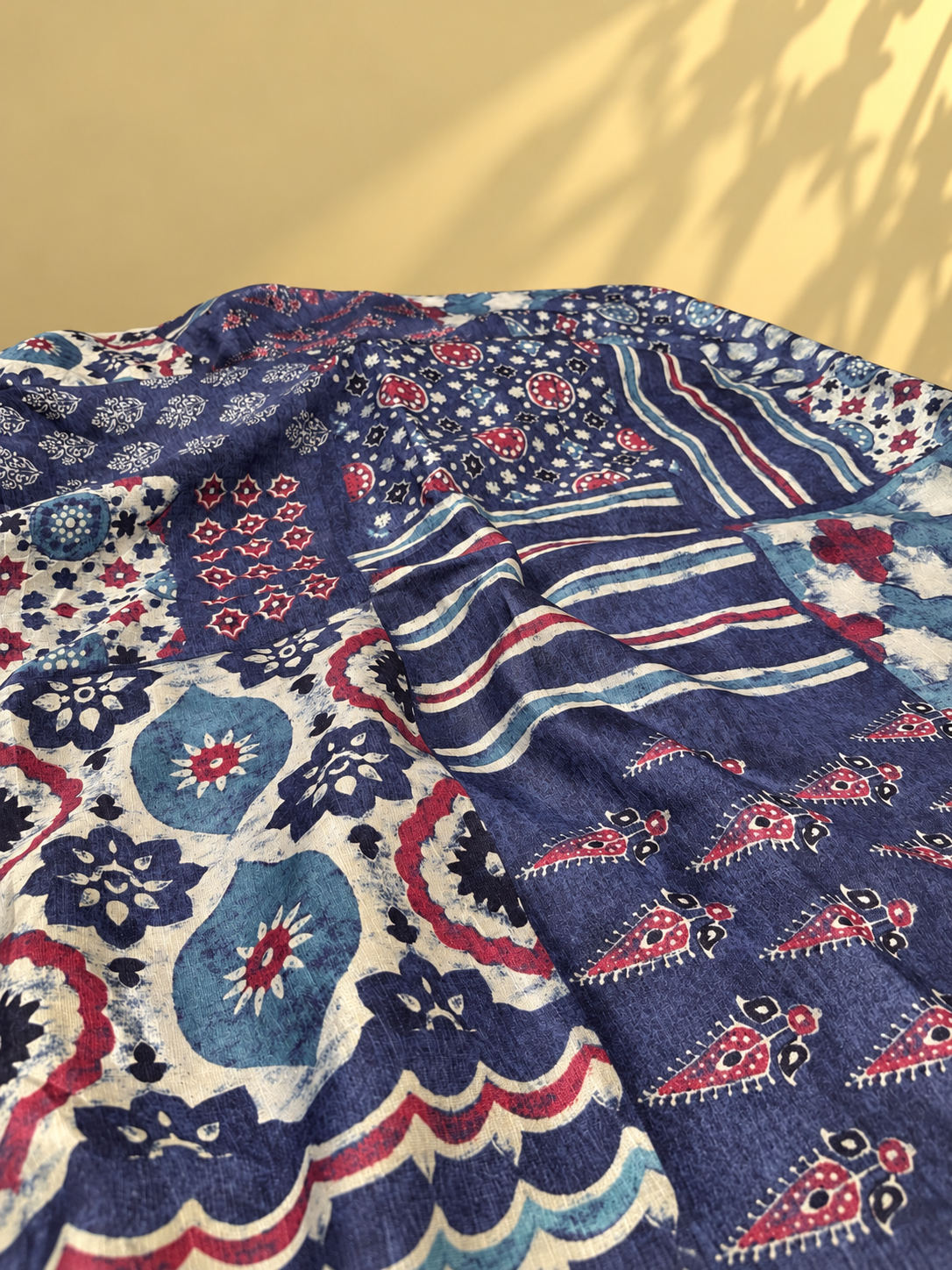 Linen satin printed