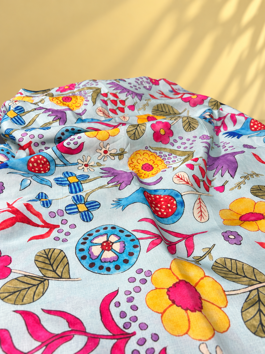 Linen Satin Printed