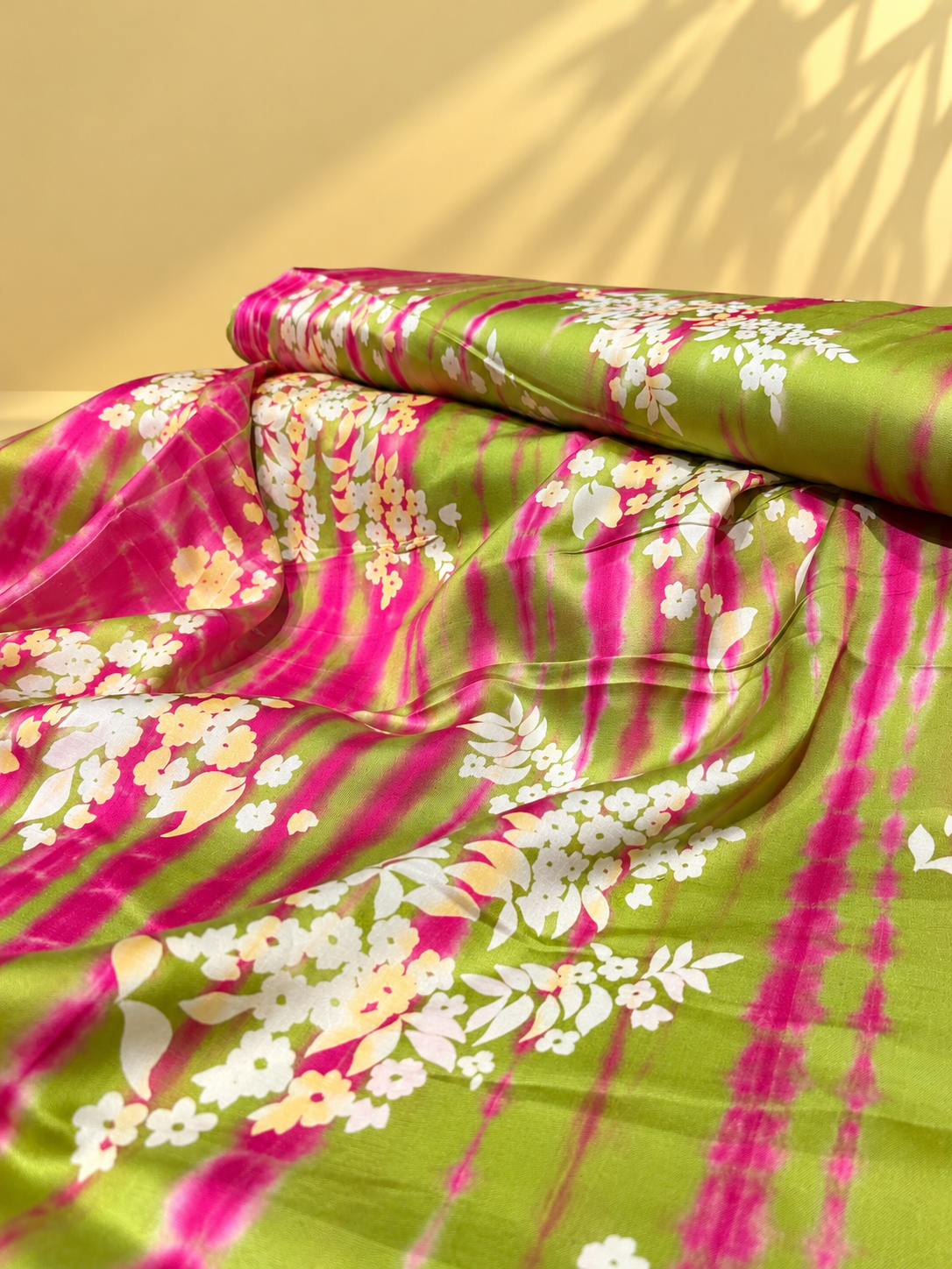 Natural Print on Satin