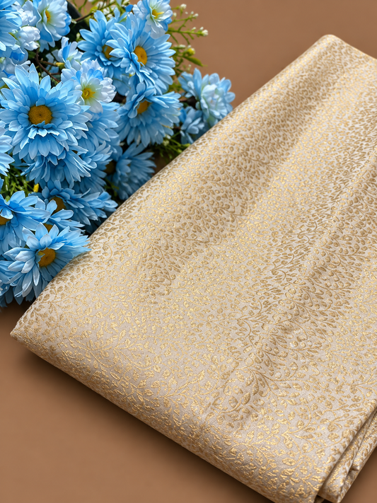 Khinkhwab Monga Silk Brocade Fabric - 44"
