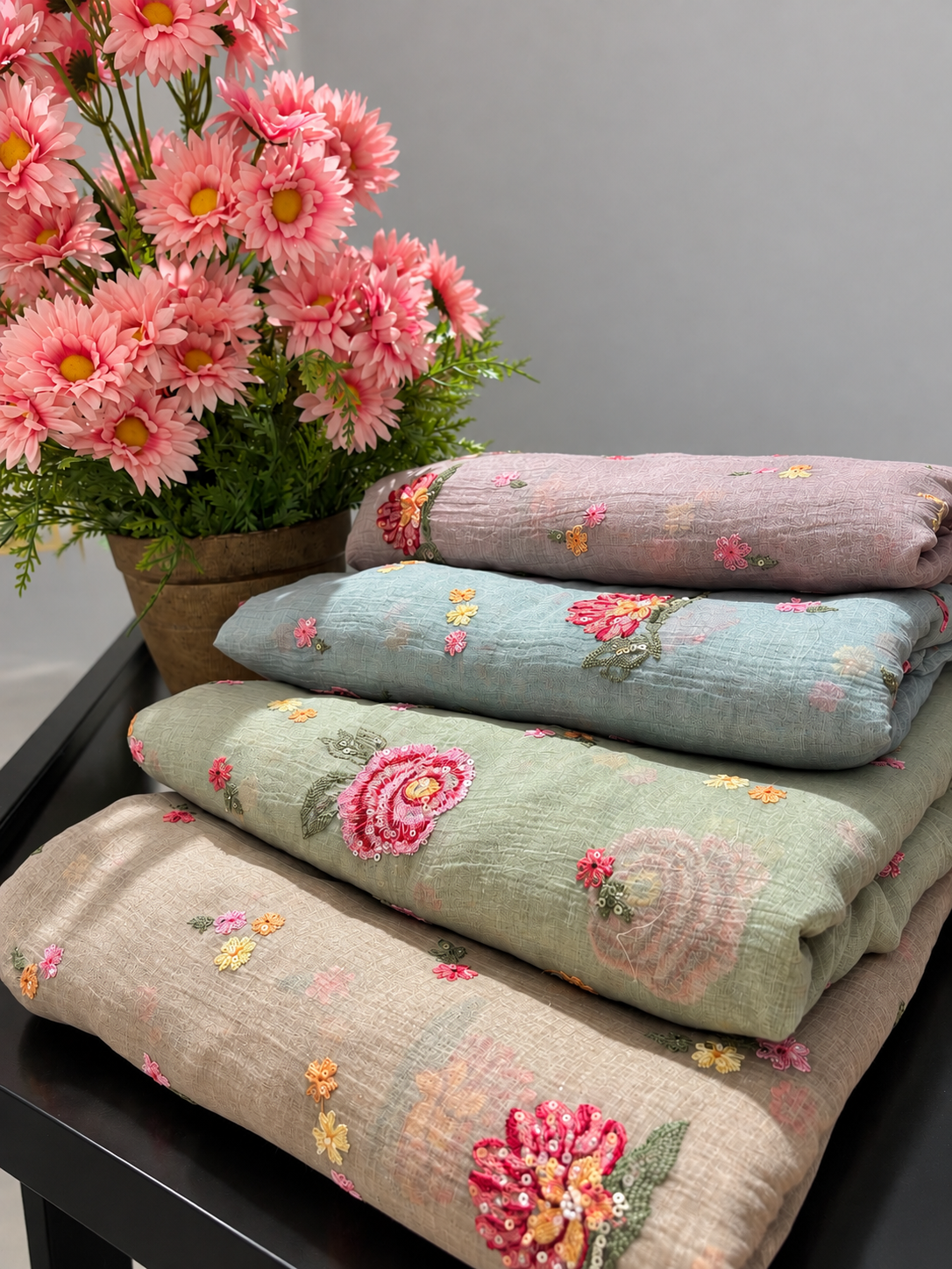 Floral Malai chanderi